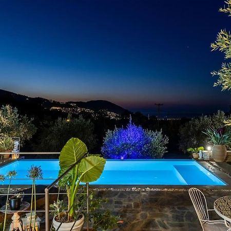 Skopelos Blue Heaven Pool Villa In Olive Grove Экстерьер фото
