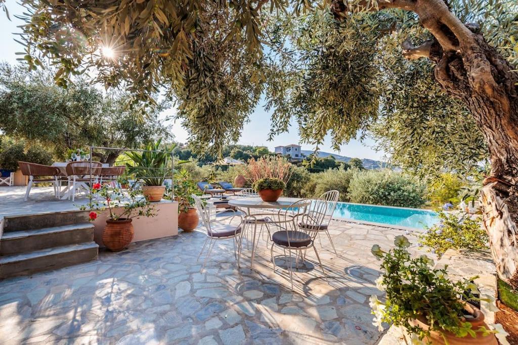 Skopelos Blue Heaven Pool Villa In Olive Grove Экстерьер фото