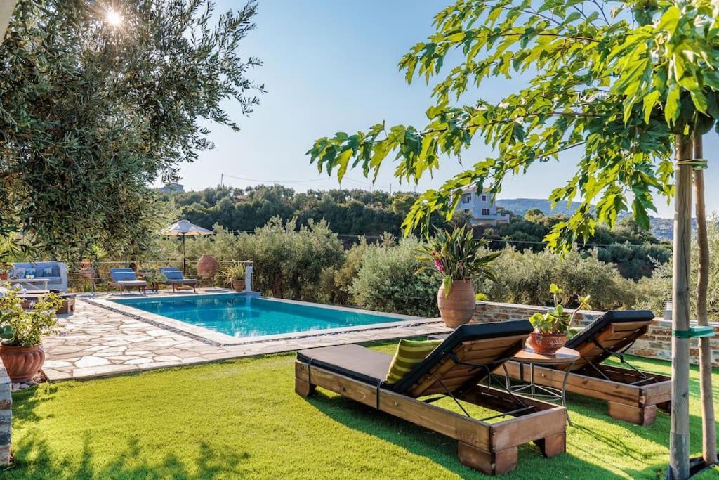 Skopelos Blue Heaven Pool Villa In Olive Grove Экстерьер фото