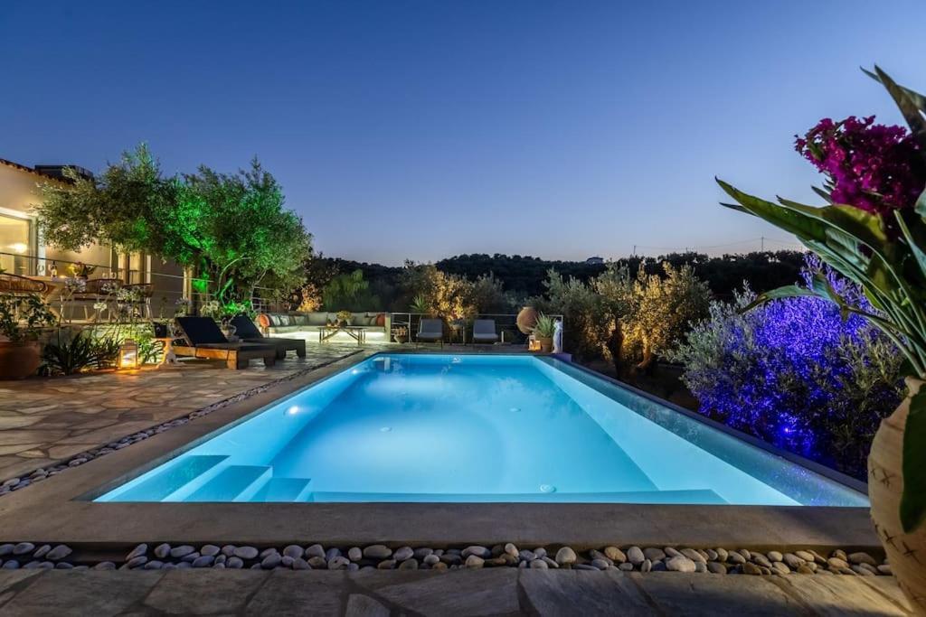 Skopelos Blue Heaven Pool Villa In Olive Grove Экстерьер фото