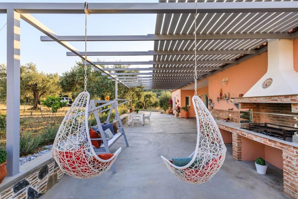 Skopelos Blue Heaven Pool Villa In Olive Grove Экстерьер фото